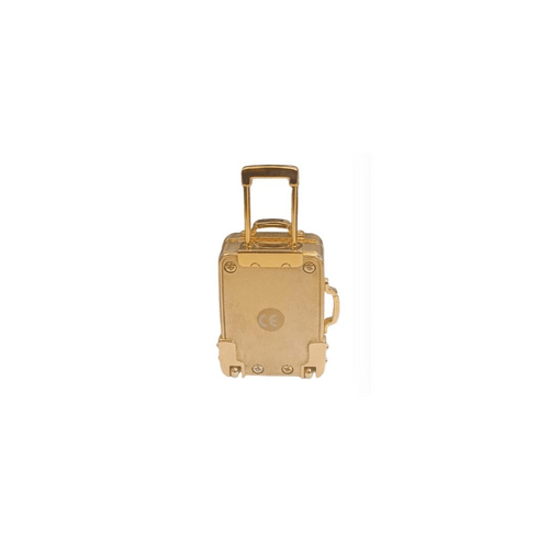 Miniature Clock Gold Plated Travel Bag Solid Brass IMP608G - CLEARANCE NEEDS RE-BATTERY - InStock