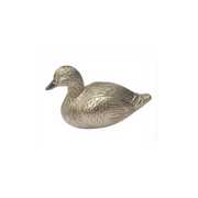 Miniature Clock Silver Plated Duck Solid Brass IMP92S - CLEARANCE NEEDS RE-BATTERY - InStock