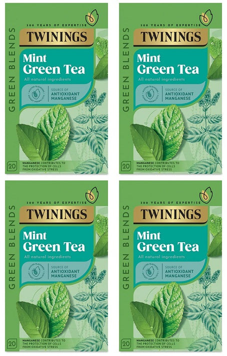 4 x Twinings Green Tea & Mint 20