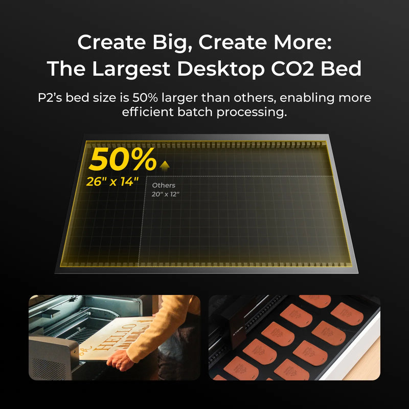 xTool P2 55W Desktop CO2 Laser Cutter (2yr warranty)