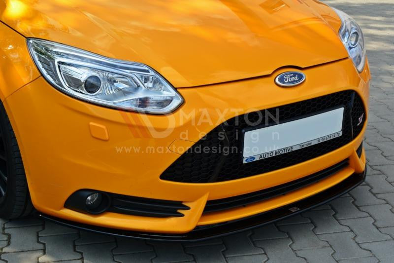 Maxton Design - FRONT SPLITTER V.2 FORD FOCUS MK3 ST PREFACE MODEL