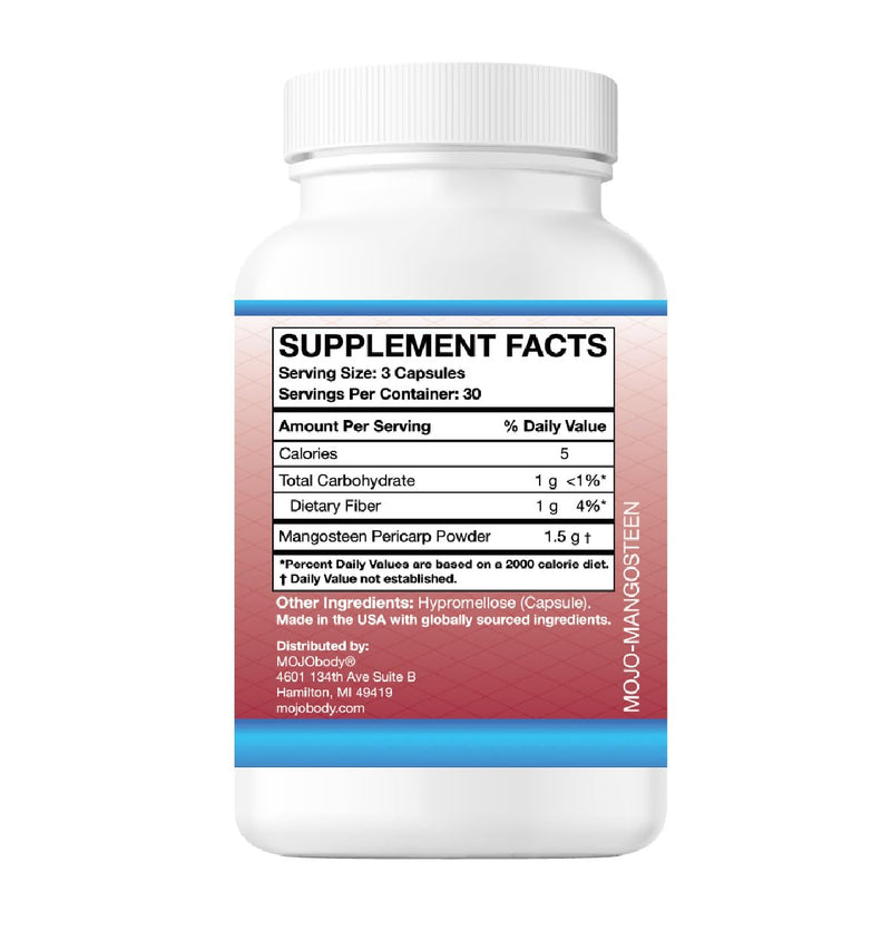 MOJObody Mangosteen Pericarp Capsules 2PK – Freeze-Dried, 90 Veggie Capsules, Xanthone Rich