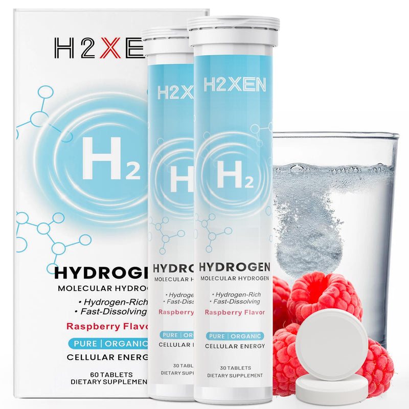 Hydrogen Water Tablets Raspberry – 8 PPM, 60 Count | With Magnesium