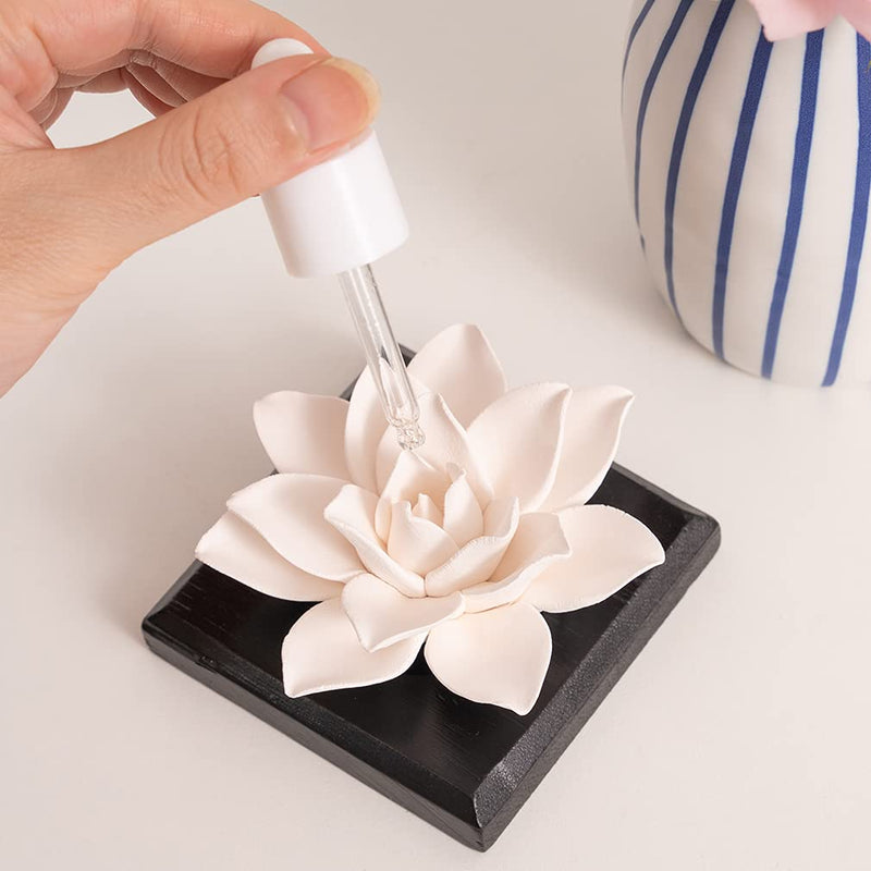 MOLIMAO Magnolia Flower Diffuser Stone - Handmade Non-Electric Gypsum Diffuser