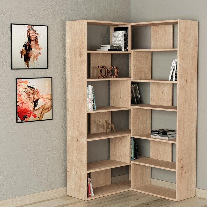 Molly Modern Corner Multipurpose Bookcase Display Unit No.4 Tall 179 cm