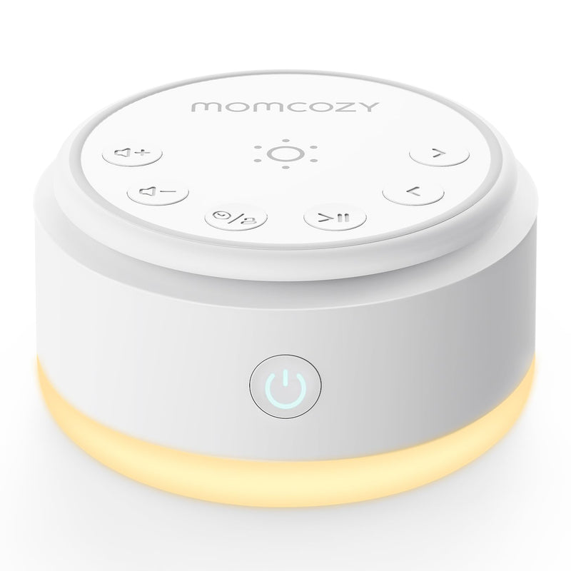 Momcozy Sound Machine for Baby - 20 Soothing Sounds & Touch Warm Light | Portable White Noise for Sleep, Travel, Nursery