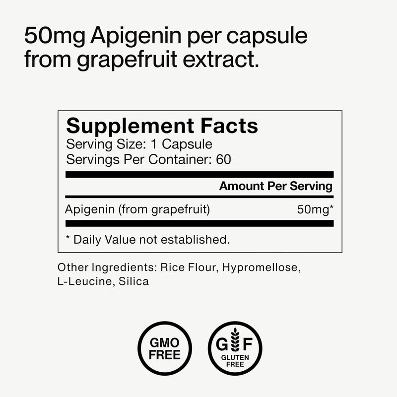 Momentous Apigenin Supplement - 50 mg per Capsule | NSF Certified for Sport | 60-Count