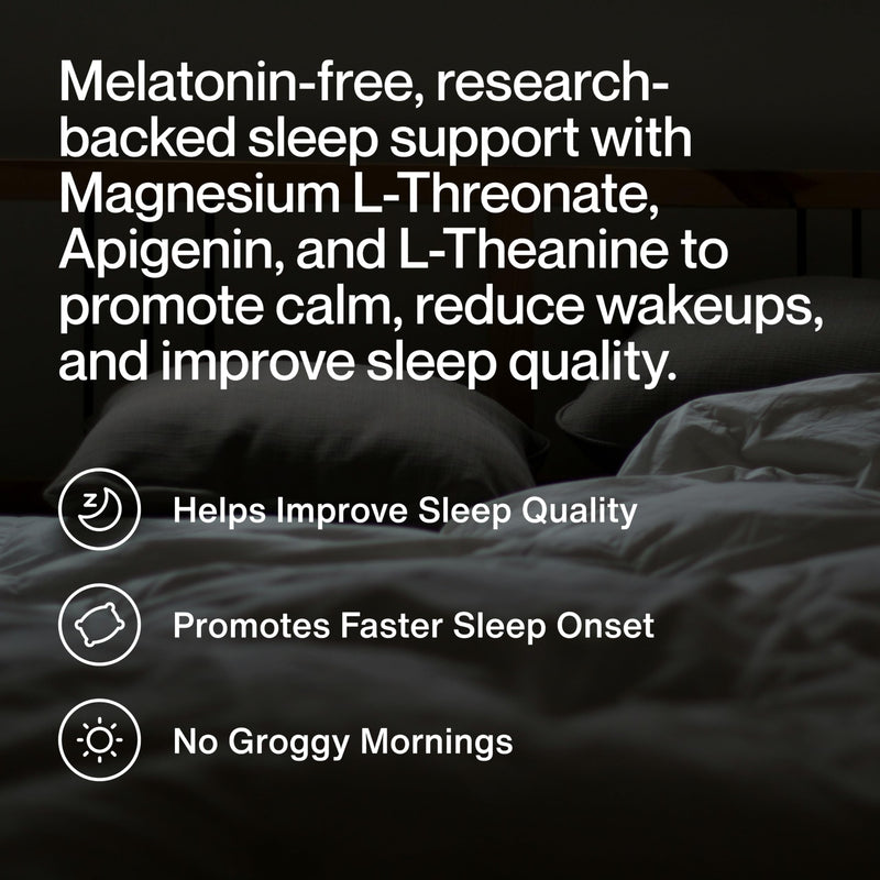 Momentous Nightly Sleep Pack – Magnesium L-Threonate, L-Theanine & Apigenin | 30 Servings | NSF Certified for Sport