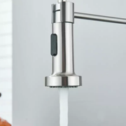 Monobloc Silver Kitchen Sink Mixer Taps with Pull Out Hose Spray Single LeverTap - InStock