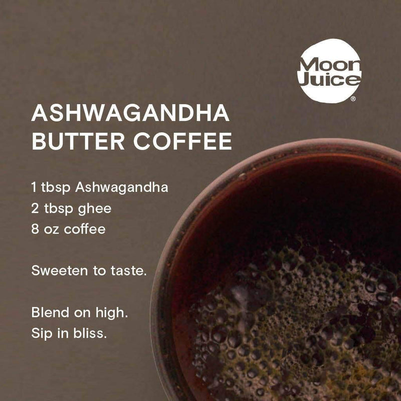 Moon Juice Organic Ashwagandha Supplement – KSM-66 Root Powder (15:1) for Focus, Mood & Stress, 72 Servings