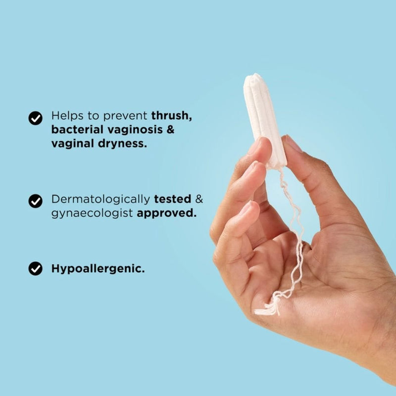 Mooncup Organic Cotton Non-Applicator Tampons Light Regular – 18 Pack Plastic-Free