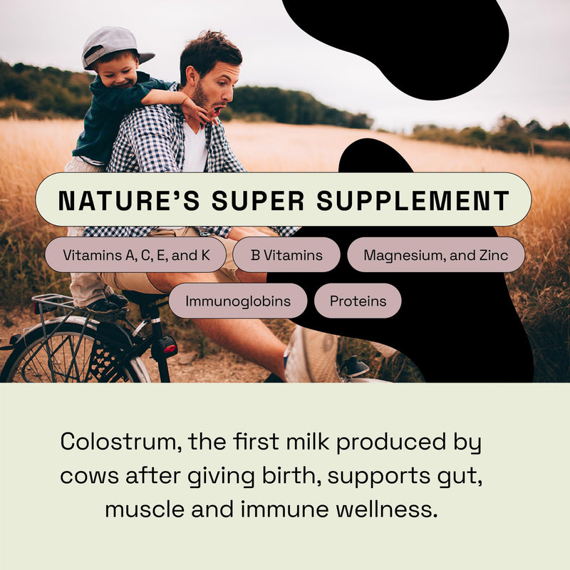 MOOVE Bovine Colostrum Capsules 1000mg – Grass-Fed Dutch Cows | Immune & Gut Support