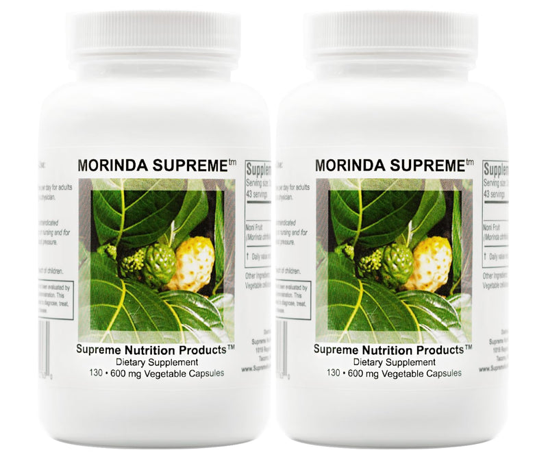 Supreme Nutrition Morinda Supreme Noni Capsules - 130 Count Pack of 2