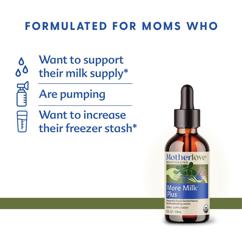 Motherlove More Milk Plus Tincture – Organic Fenugreek-Based Lactation Support (4 oz)