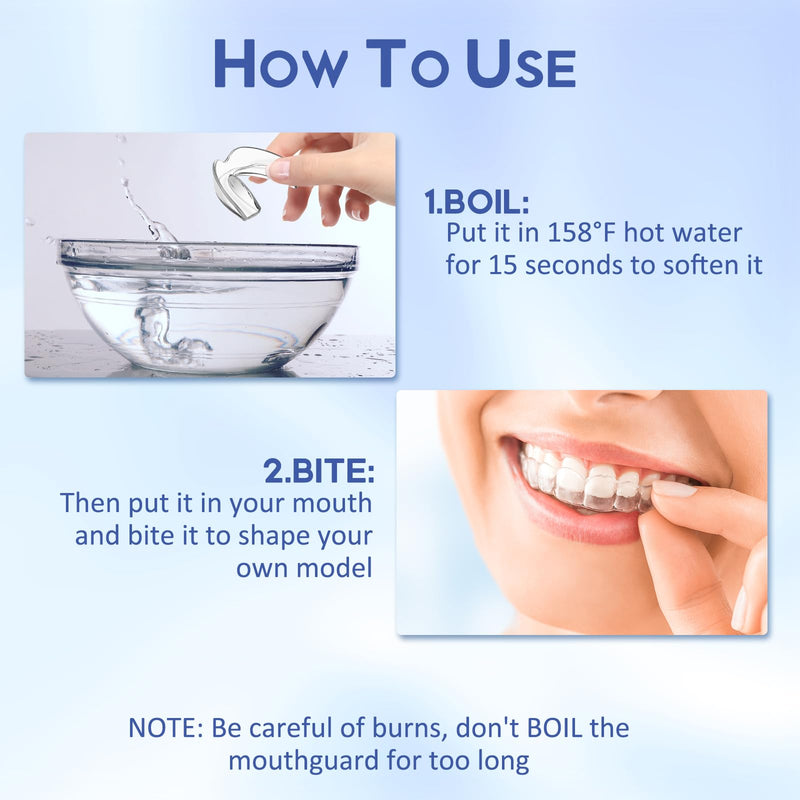 Mouth Guard for Teeth Grinding at Night – Pack of 4 with 2 Sizes