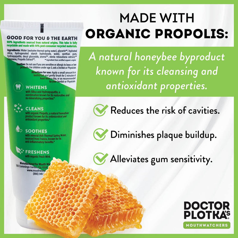 Mouthwatchers Fluoride Free Toothpaste for Sensitive Teeth – 2 Tubes, 3 oz