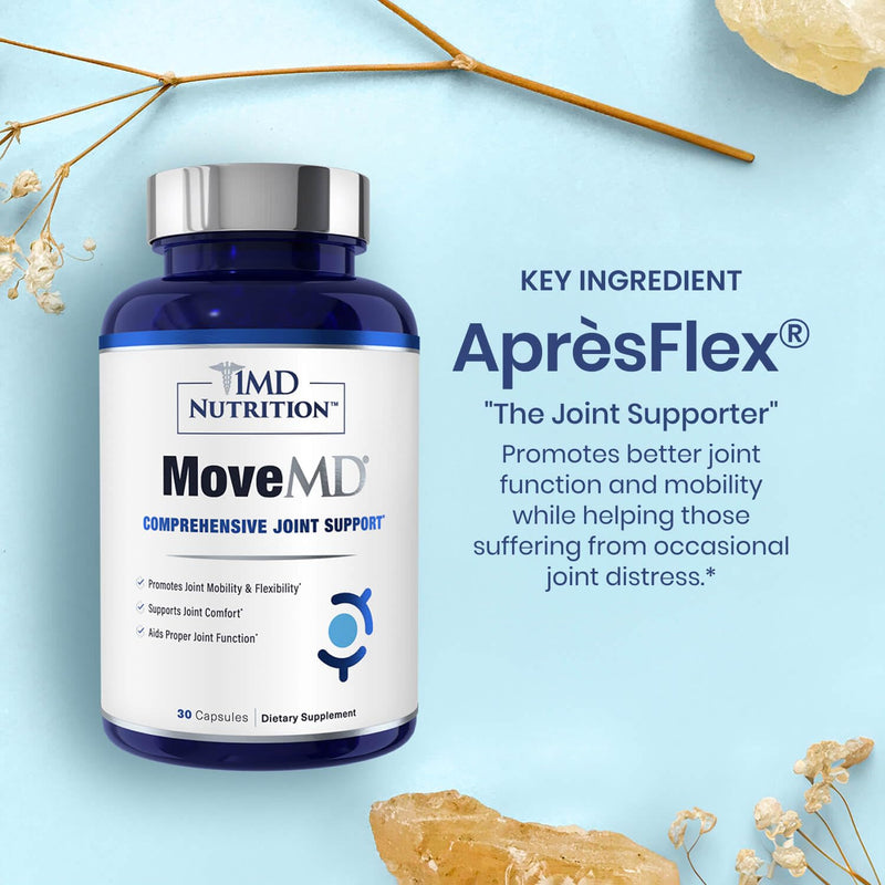 MoveMD Joint Support by 1MD Nutrition | Collagen + Astaxanthin + Hyaluronic Acid