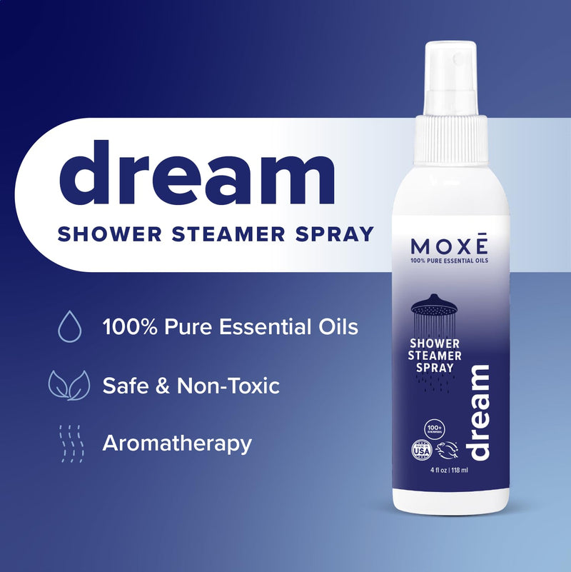 MOXE Dream Shower Mist – Spa Steam Spray with Natural Essential Oils | 4 oz