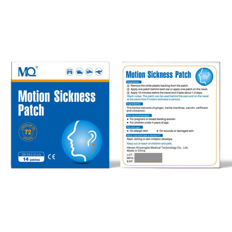 MQ Motion Patches 28ct - Non-Drowsy, Waterproof Sea Sickness Patches for Travel, 72H Lasting