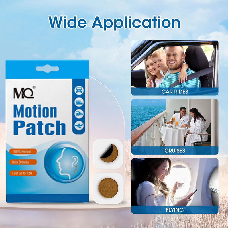 MQ Motion Sickness Patch – 50 Count, Non-Drowsy Behind-Ear Patches for Travel