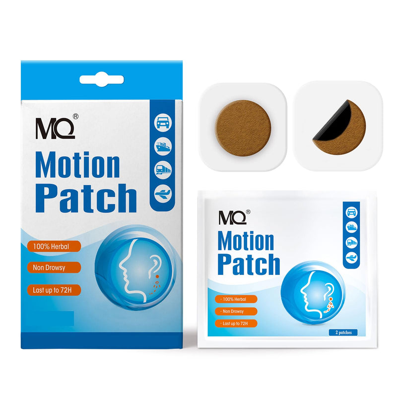 MQ Motion Sickness Patch – 50 Count, Non-Drowsy Behind-Ear Patches for Travel