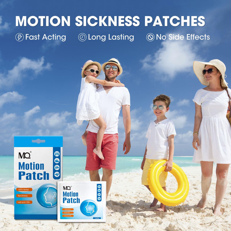 MQ Motion Sickness Patch – 50 Count, Non-Drowsy Behind-Ear Patches for Travel