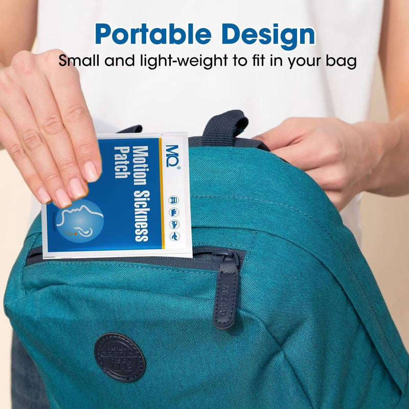 MQ Motion Patches 28ct - Non-Drowsy, Waterproof Sea Sickness Patches for Travel, 72H Lasting