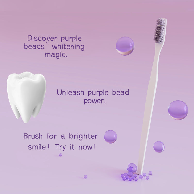 MSDRWIKEY 2-Pack Popping 7-Pro Whitening Toothpaste – Deep Whitening, 7 Probiotics, Purple Beads, Fluoride-Free