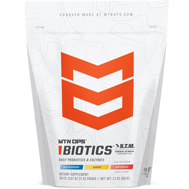MTN OPS Biotics STM Probiotic Supplement – Gut Health, Digestion & Immunity (Sugar-Free)