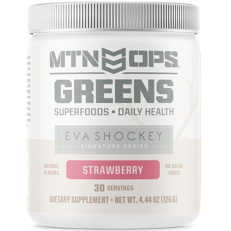 MTN OPS Eva Shockey Signature Series Super Greens – Strawberry, 30 Servings (4.4 oz)