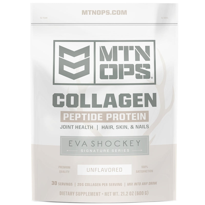 MTN OPS Collagen Peptide Protein Powder – Eva Shockey Signature, 20g Unflavored, Zero Sugar, 30 Servings