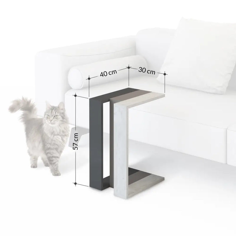 Muju Modern C Shape Table Multipurpose H 57cm
