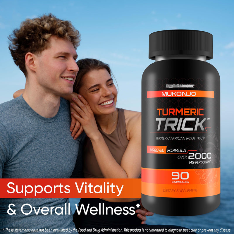 Mukonjo Turmeric Trick for Men – Vitamin D, Zinc & Black Pepper Curcumin