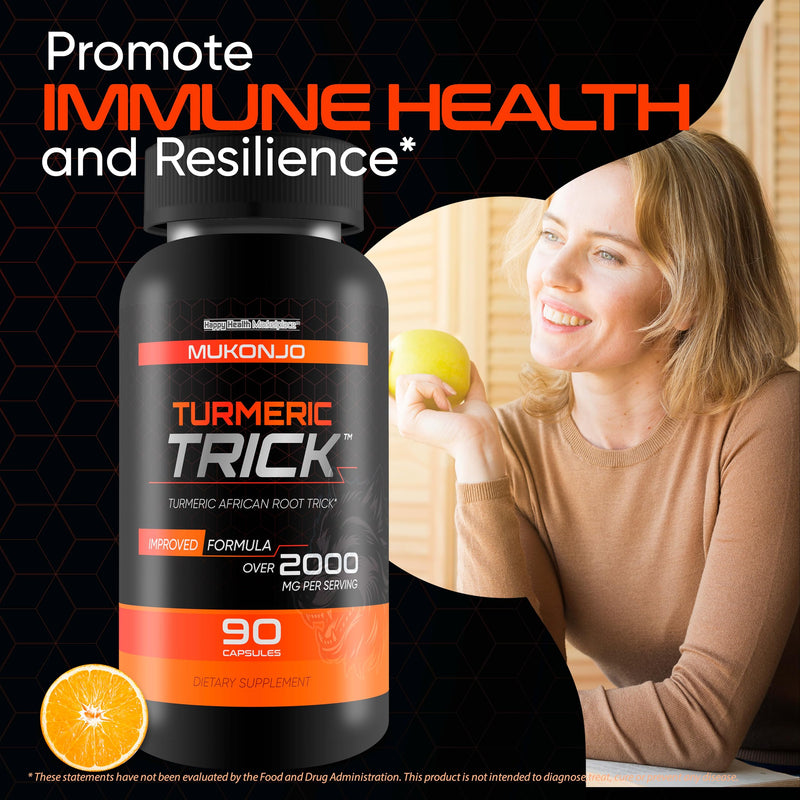 Mukonjo Turmeric Trick for Men – Vitamin D, Zinc & Black Pepper Curcumin
