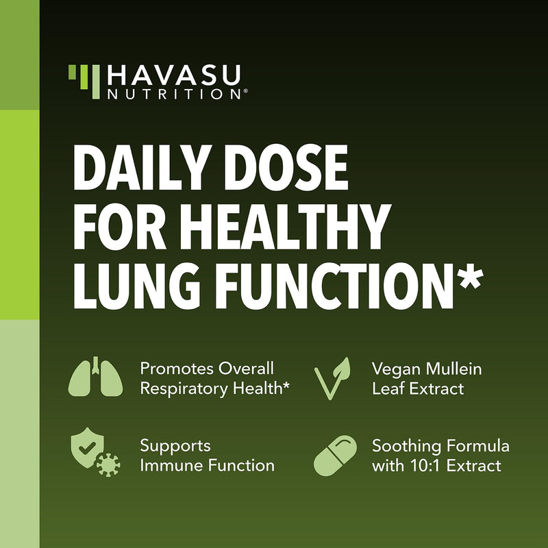 Mullein Leaf Capsules – 5000mg Extract (10:1) for Lung Support | Vegan & Non-GMO | 60 Count