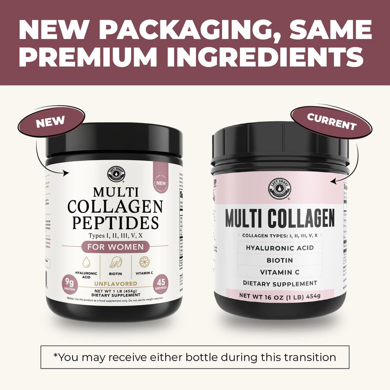 Multi Collagen Peptides Powder I-II-III-V-X with Hyaluronic Acid | Keto & Non-GMO