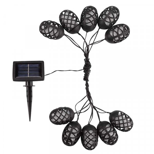 Flame Effect Solar String Lights 50 Multicoloured LEDs 5.5m