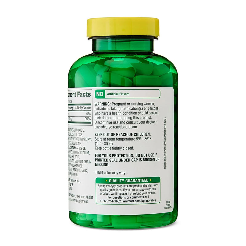 Magnesium Oxide 400mg – 250 Count | Bone, Muscle & Heart Health