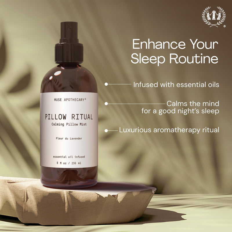 Muse Apothecary Pillow Ritual – Aromatic Calming Pillow Mist (4 oz) | Cara Orange + Fig + Blackberry Vanilla