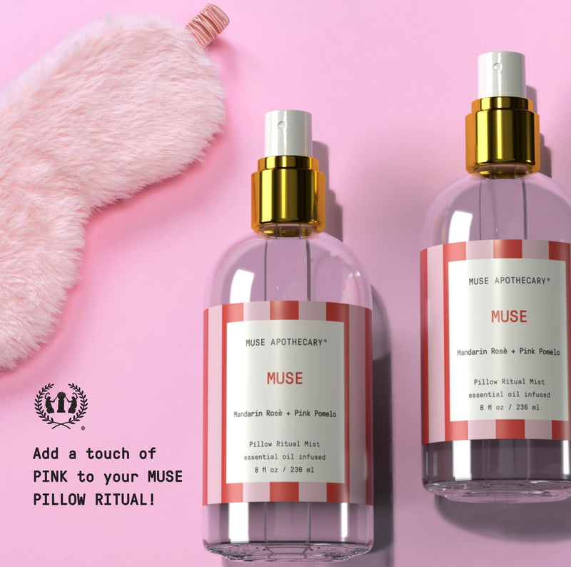 Muse Apothecary Pillow Ritual - Aromatic Pillow Mist, 8 oz (Mandarin Rosé + Pink Pomelo)