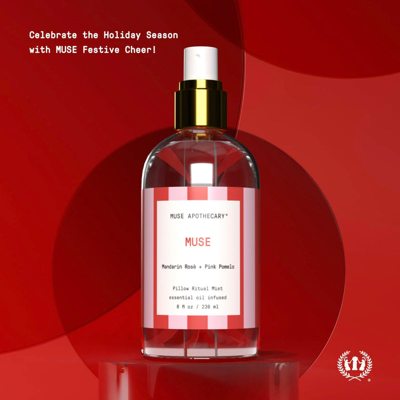Muse Apothecary Pillow Ritual - Aromatic Pillow Mist, 8 oz (Mandarin Rosé + Pink Pomelo)