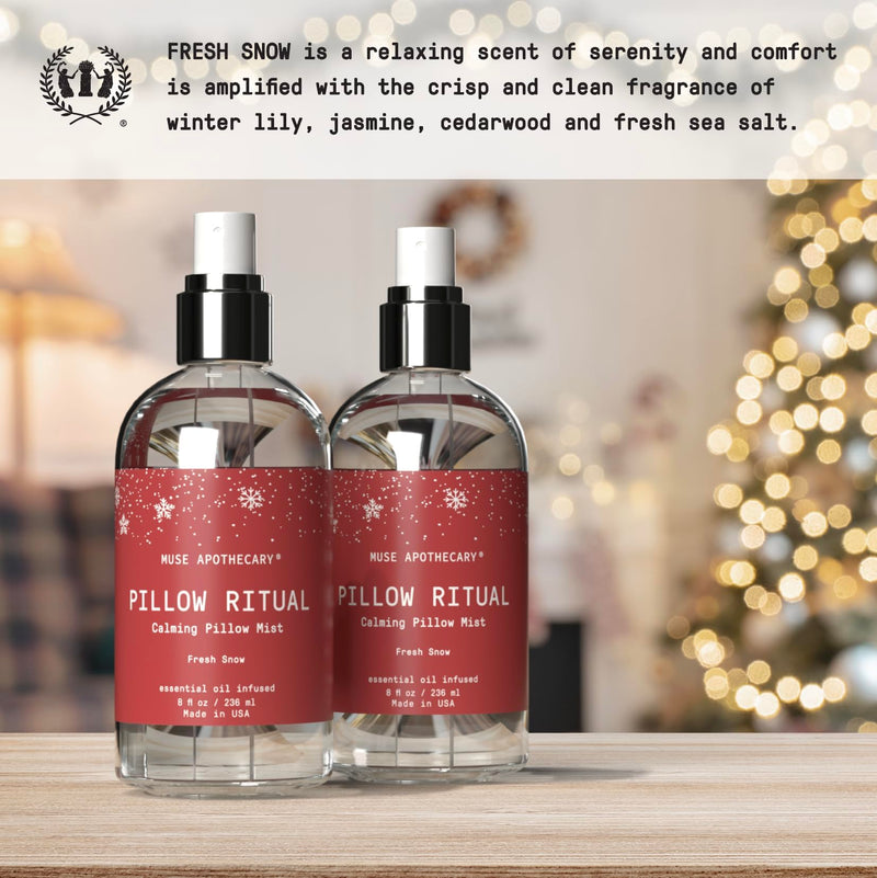 Muse Apothecary Pillow Ritual Pillow Mist – Fresh Snow (8 oz) 2-Pack