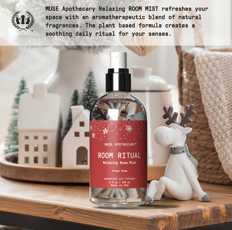 Muse Apothecary Room Ritual Room Spray - Fresh Snow 8 oz (2 Pack)