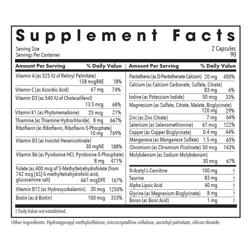 MVM-A Multivitamin & Multimineral for 50+ | Allergy Research Group