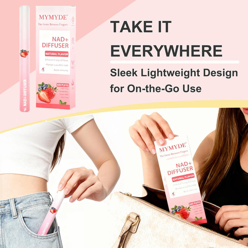 MYMYDE Herbal Diffuser Pen - Strawberry Mint Extract | Herbal Aromatherapy Stick
