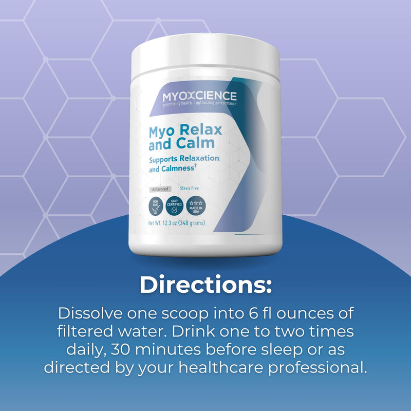 MYOXCIENCE Myo Relax & Calm – Sleep & Neurotransmitter Support (Unflavored, 60 Servings)