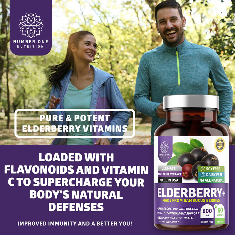 N1N Premium Black Elderberry Capsules for Adults – Max Strength Immunity