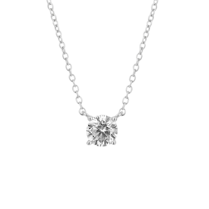 Diamonfire Four Claw Solitaire Necklace