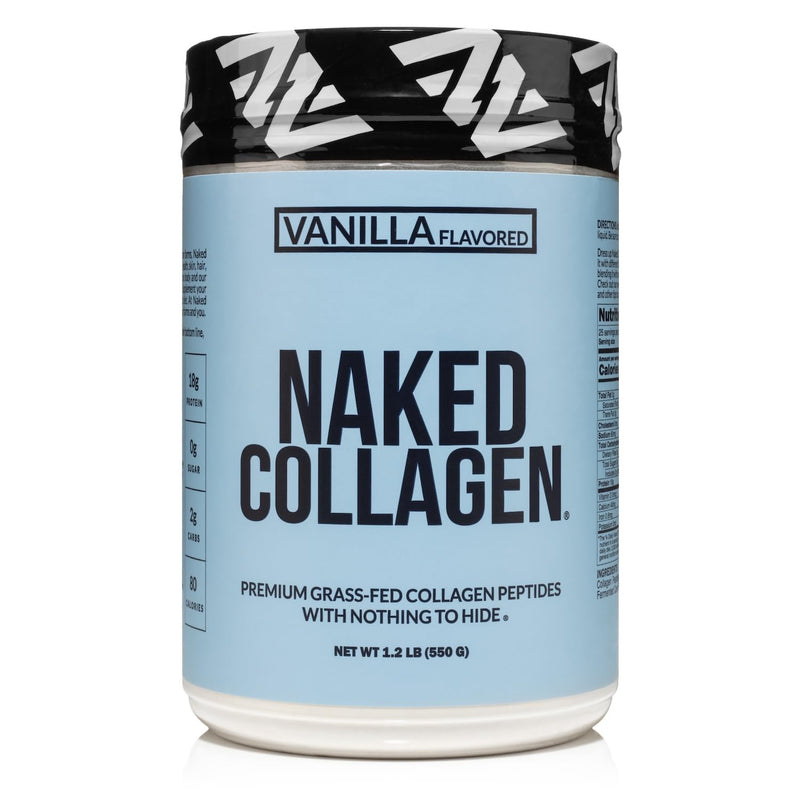 NAKED Vanilla Collagen Peptides – Pasture-Raised, Grass-Fed, 25 Servings, 19.4oz | Paleo, Keto, Non-GMO, Gluten Free