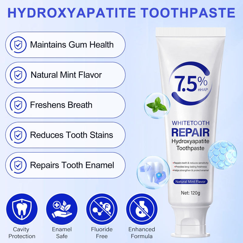 Hydroxyapatite Toothpaste - Enamel Protection & Strength, Gentle Mint, 4.23 oz